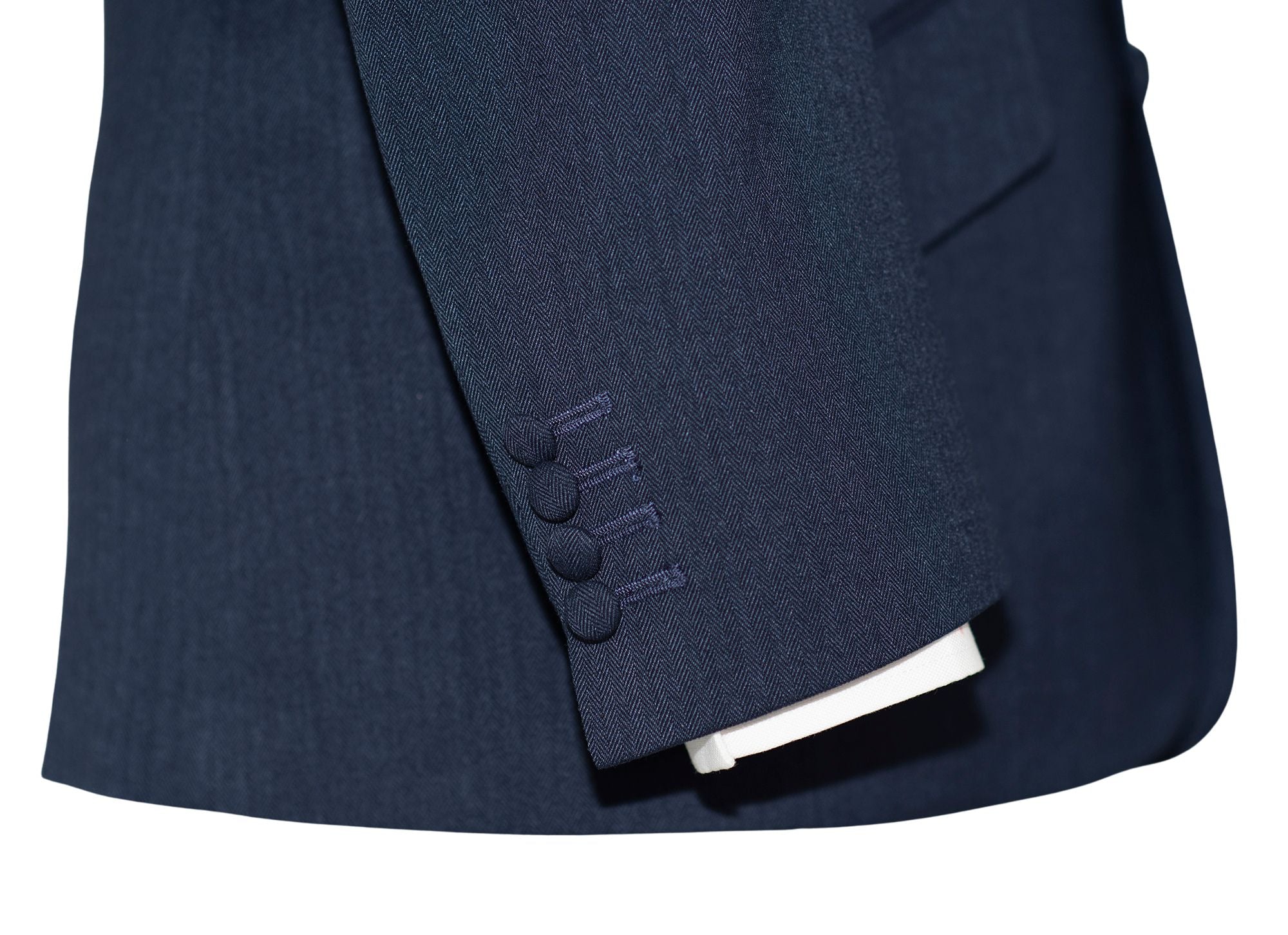 Weller Midnight Blue Peak Lapel 4 Button Mod Suit