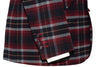 Tommy Moore Red and Navy Tartan Check Peak Lapel 4 Button Mod Blazer