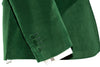 John Steel Bottle Green Velvet 4 Button Mod Blazer