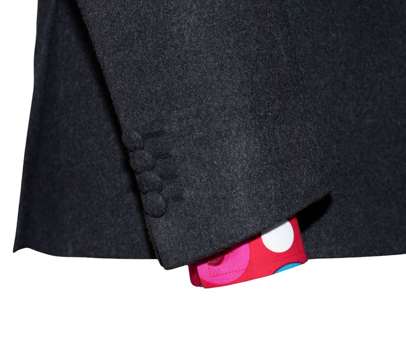 Jimmy Flannel Wool Charcoal Mod Blazer