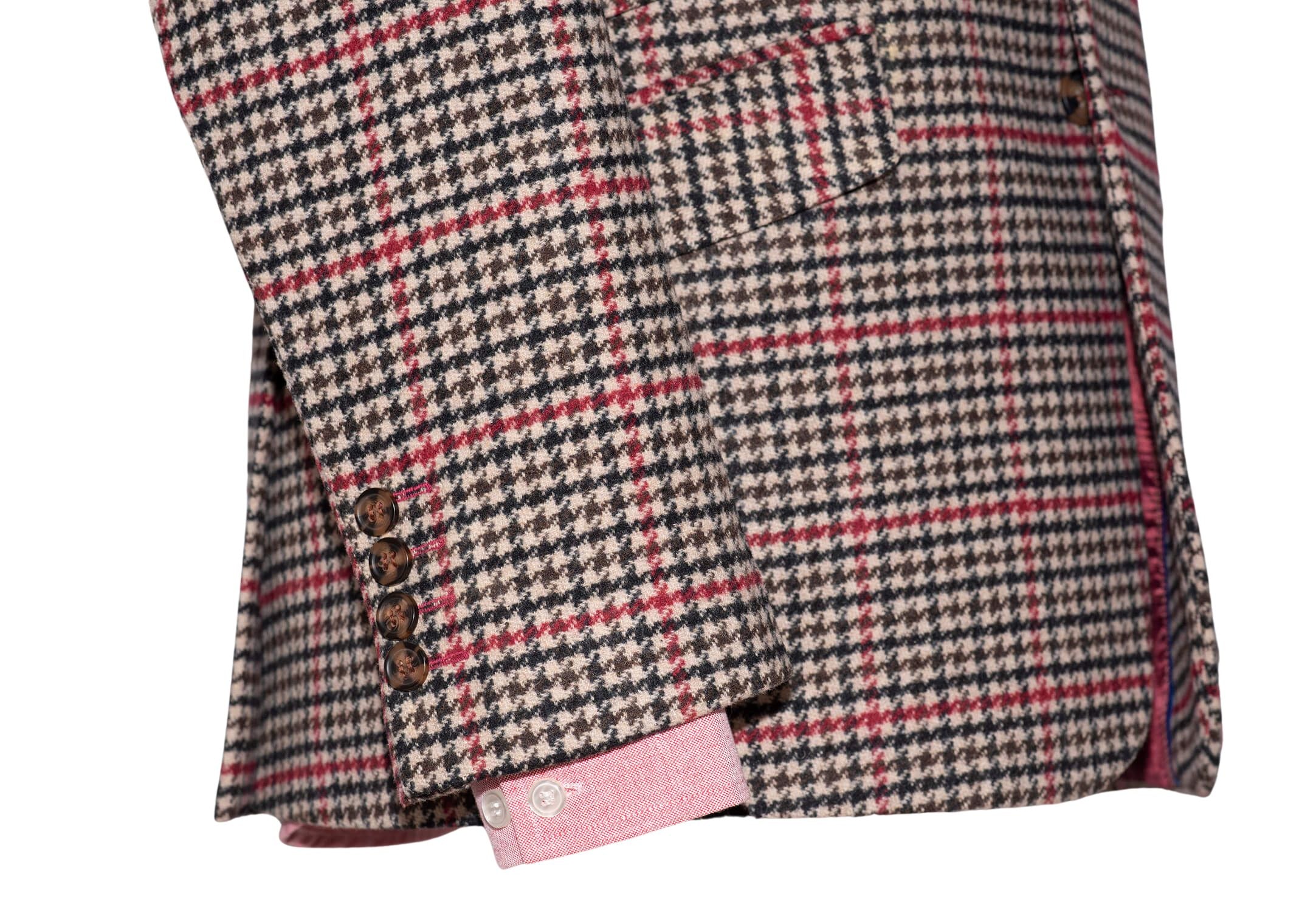 Robert Hardy Tweed Classic Brown Dogtooth Mod Jacket