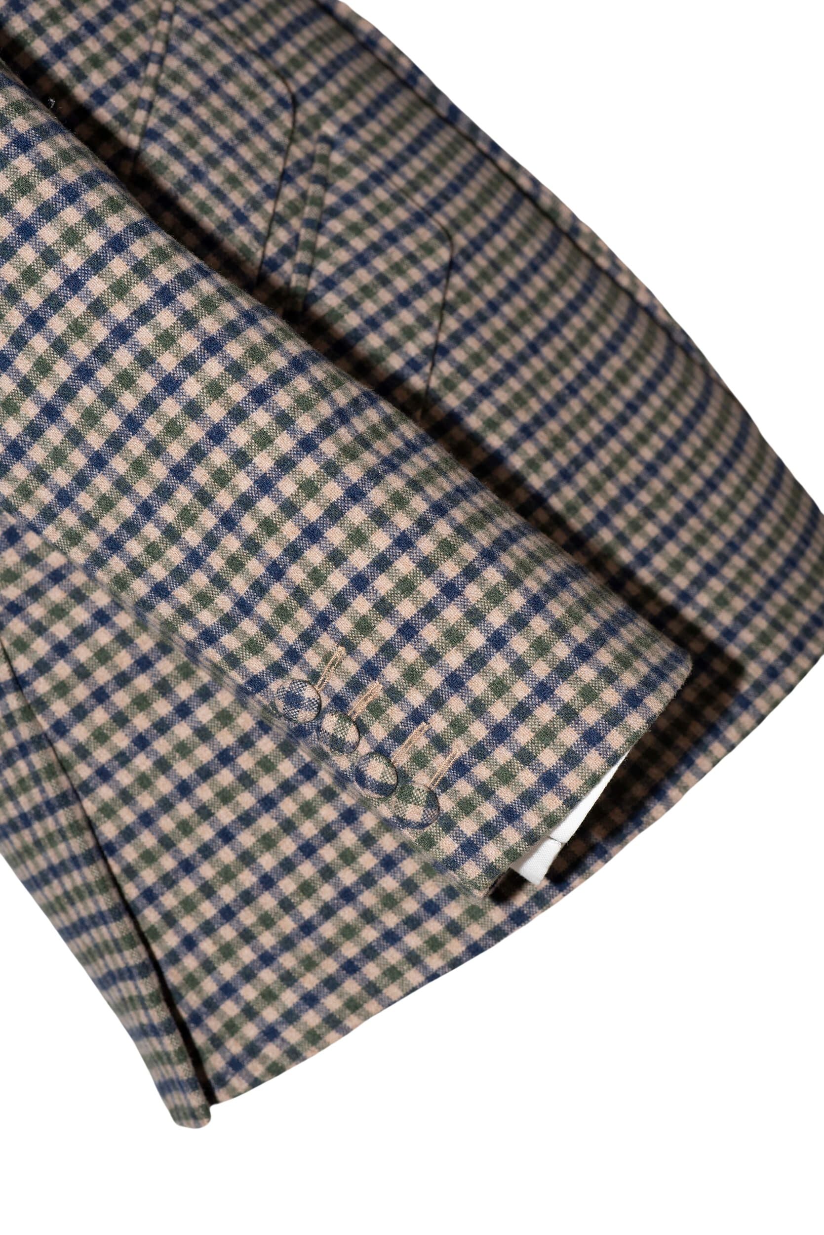 Keith Relf Green Blue Gingham Mod Blazer