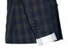 Weller Navy & Grey Check 3/6 Button Doublebreasted Mod Blazer