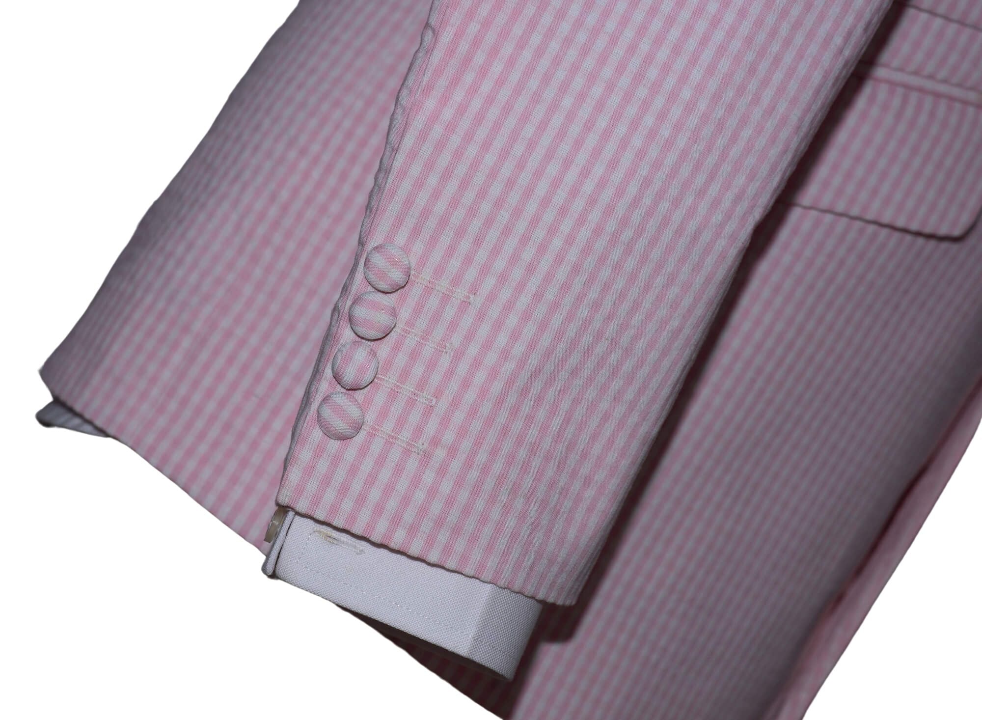Brian Jones Seersucker Pink Colour Mod Blazer