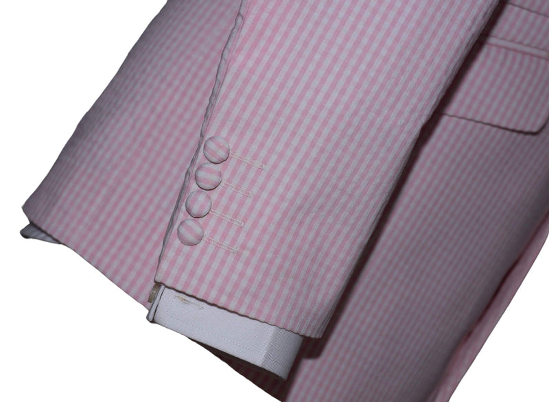 Brian Jones Seersucker Pink Colour Mod Blazer
