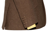 SALE Kenny Jones Tweed Brown Herringbone Winter Mod Blazer (40 Regular)
