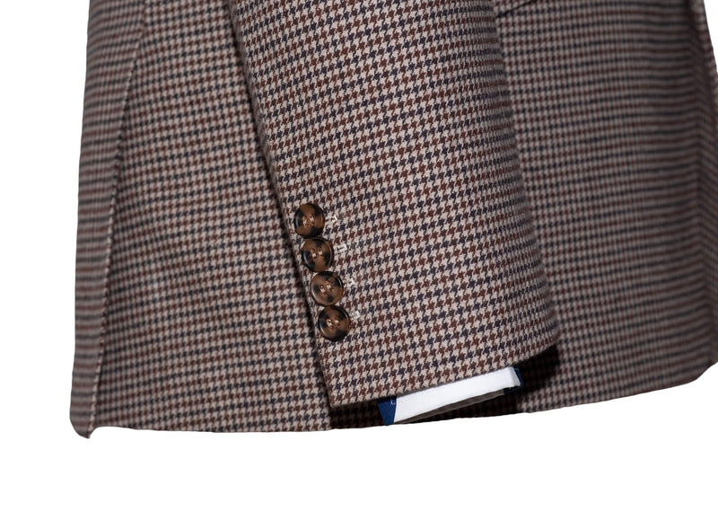 Rick Huxley Tweed Brown Dogtooth Mod Blazer
