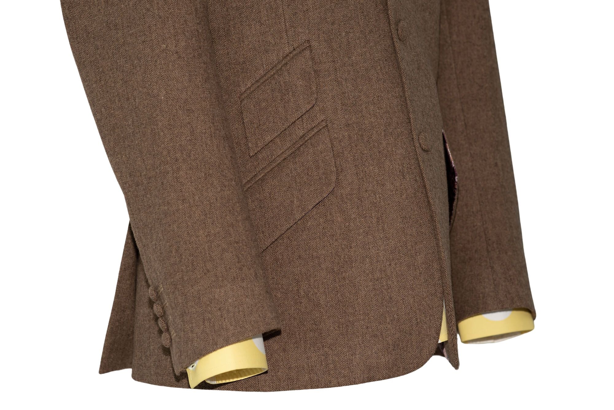 SALE Kenny Jones Tweed Brown Herringbone Winter Mod Blazer (40 Regular)