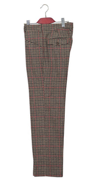 Tweed Vintage Style Tailored 60's Fashion Brown Dogtooth Check Mod Trouser