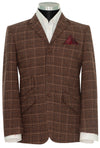 Kenny Jones Tweed Dark Brown Check Winter Mod Blazer