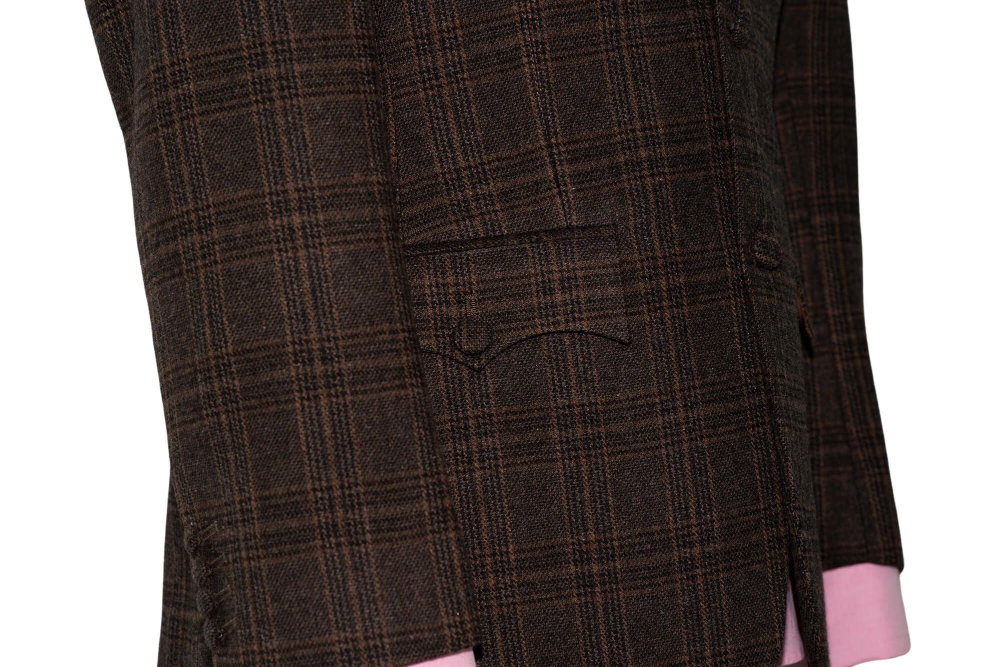 Denis Payton Tweed Chocolate Brown Mod Suit