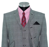 Kenney Jones Prince of Wales Grey 3 Piece Mod Suit