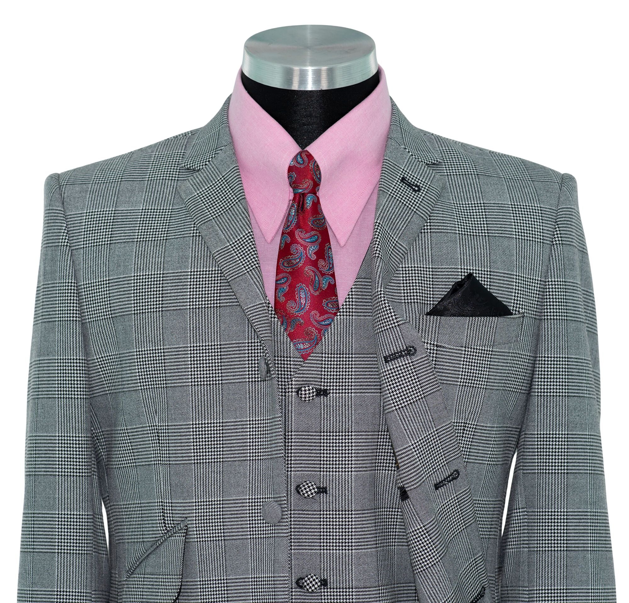 Kenney Jones Prince of Wales Grey 3 Piece Mod Suit