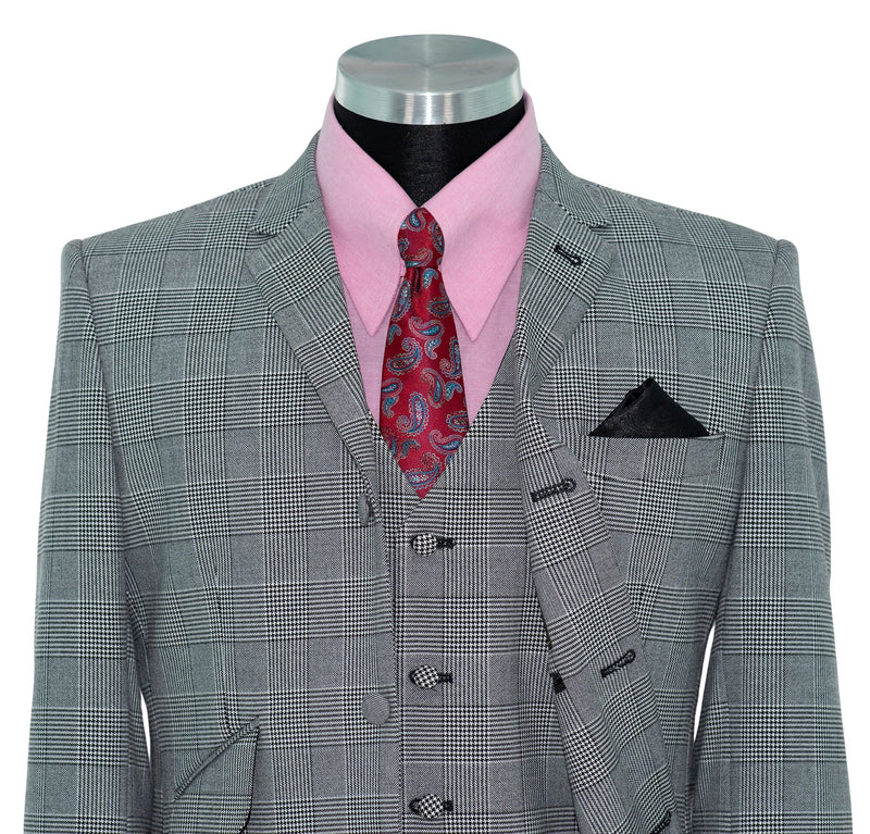 Kenney Jones Prince of Wales Grey 3 Piece Mod Suit