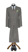 Ian Gibbons Green Gingham Check Wool Suit