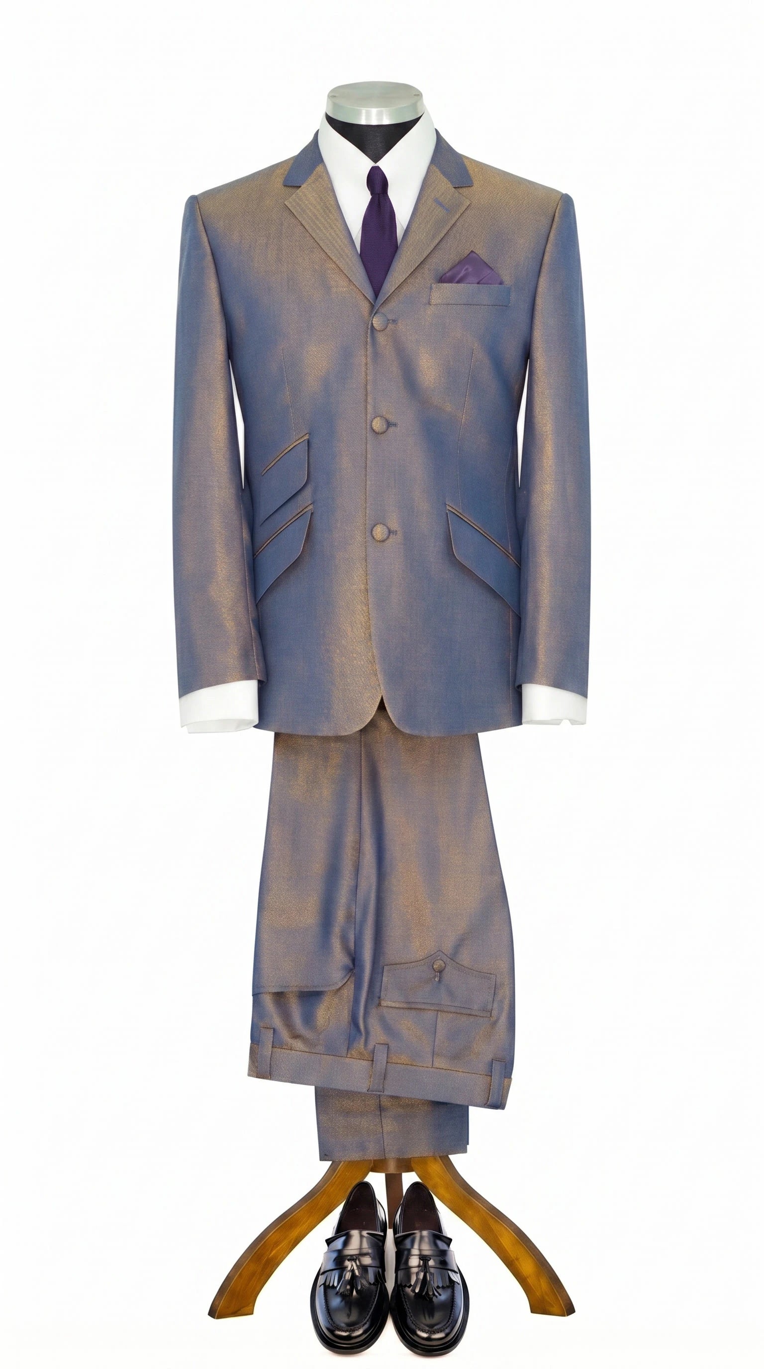 John Lennon Golden Blue Two Tone Suit 1960's