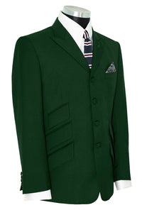 Paul Weller Peak Lapel 4 Button Green Mod Suit
