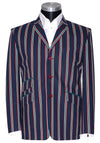 Hermist 60's Green & Navy Blue Stripe Boating Mod Blazer