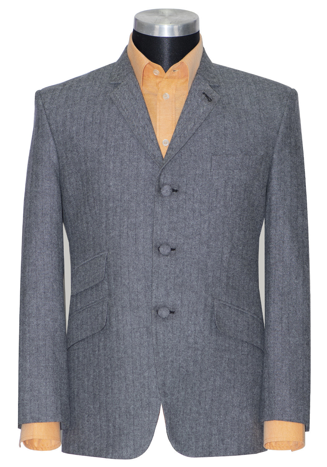 Smith Herringbone 1960's Grey Mod Blazer