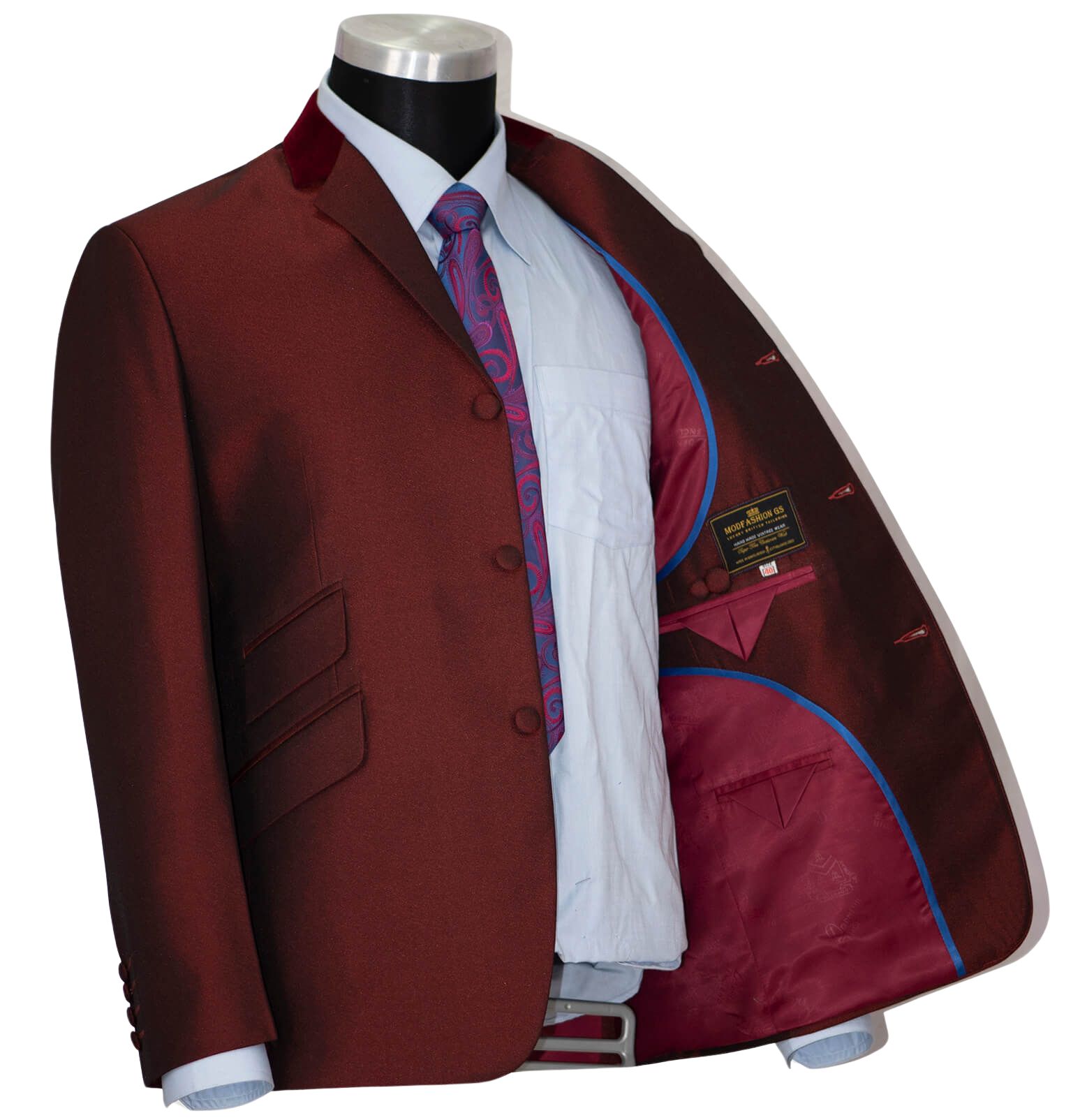 Ringo Starr Skinhead 1960s Burgundy Tonic Suit