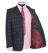 SALE Paul McCartney Cashmere Wool Navy & Grey Check Suit (40 Regular, Trouser 34, I.L.30)