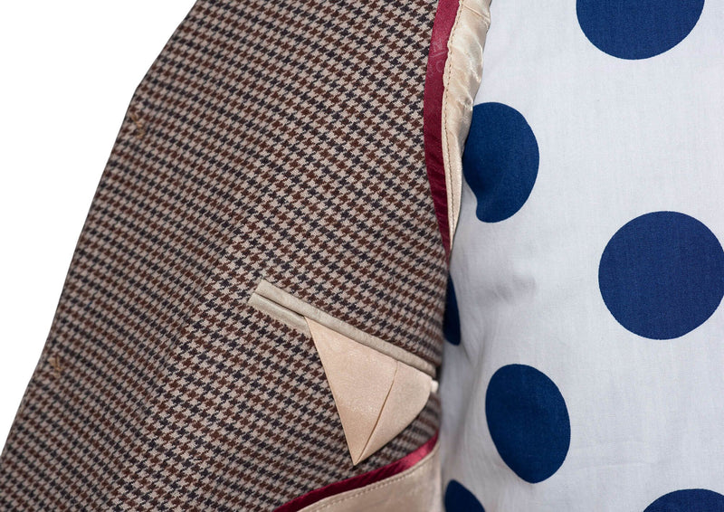 Rick Huxley Tweed Brown Dogtooth Mod Blazer