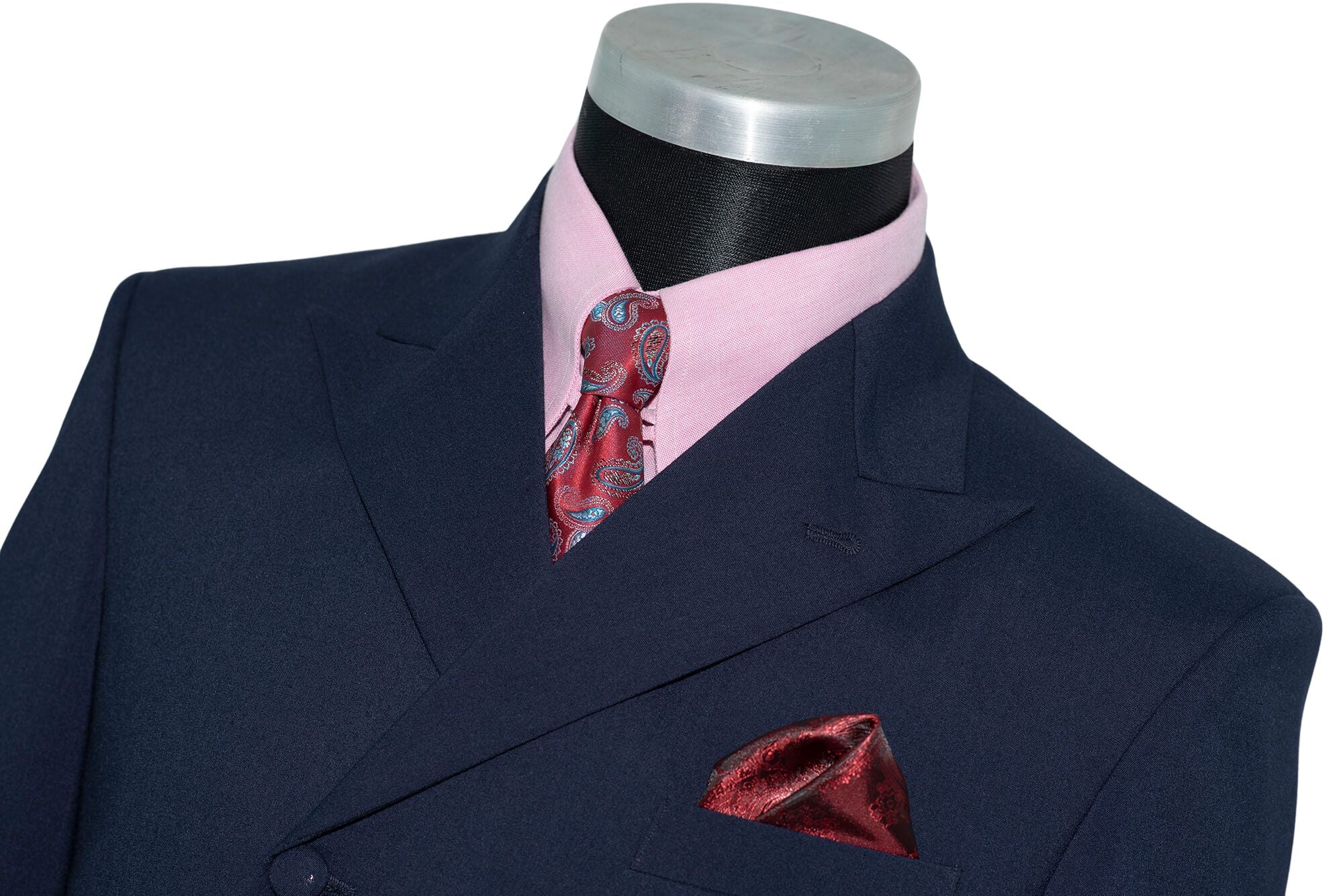 David Waller 3/6 Button Navy Blue Double Breasted Mod Suit