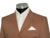 SALE John Steel Tawny Brown Peak Lapel 3 Button Mod Blazer (40 Regular)
