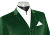 John Steel Bottle Green Velvet 4 Button Mod Blazer