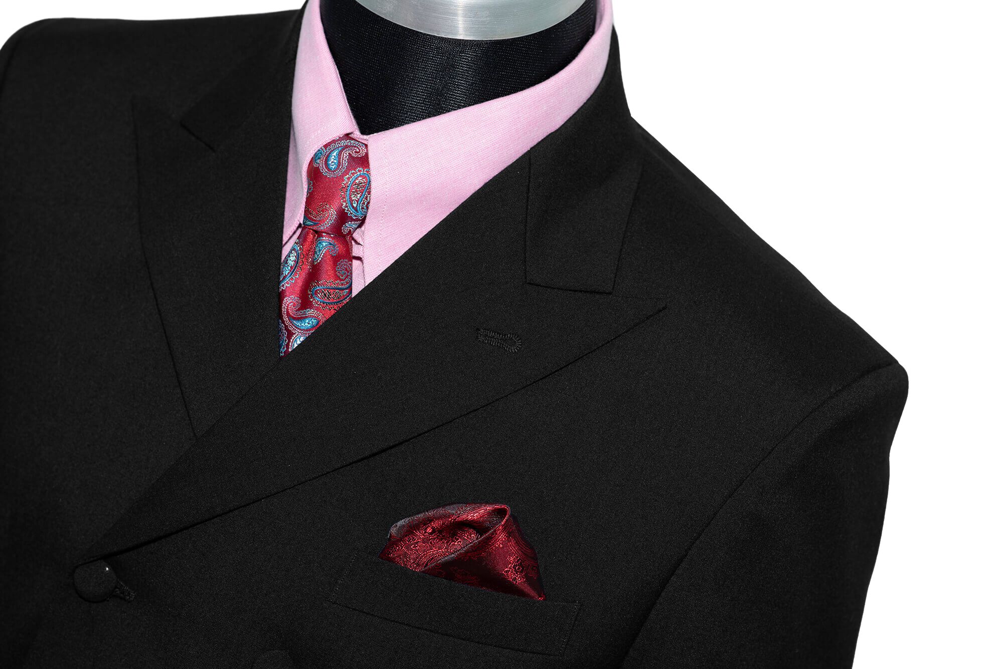 Paul Weller 3/6 Button Black Double Breasted Mod Suit