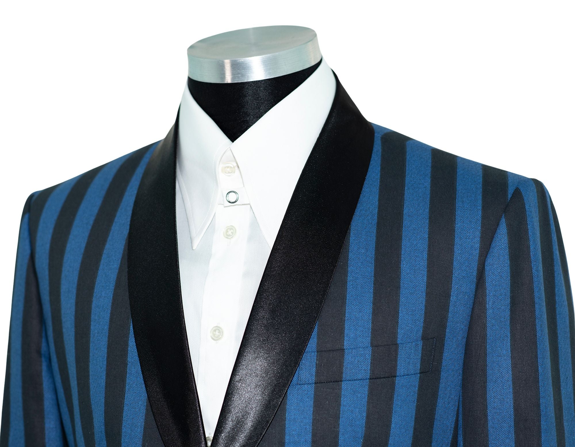 Jimmy Blue & Black Striped Boating Mod Blazer