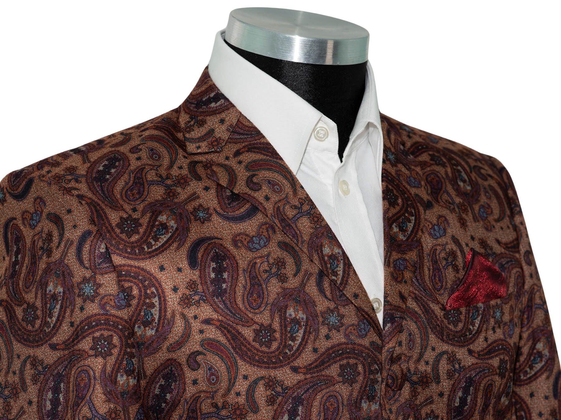 Steve Marriott 65's Brown Contrast Paisley Mod Blazer