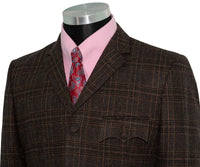 Denis Payton Tweed Chocolate Brown Mod Suit