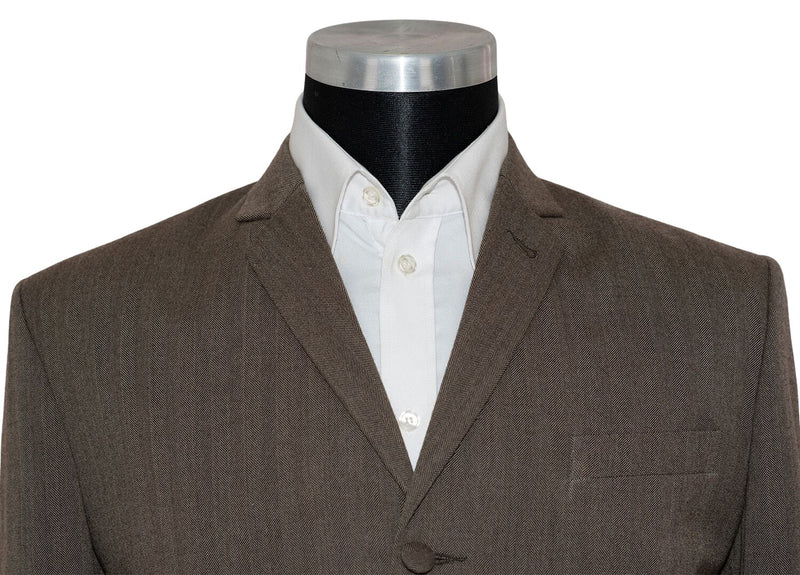 Peter Cowap Flannel Wool Brown Mod Suit
