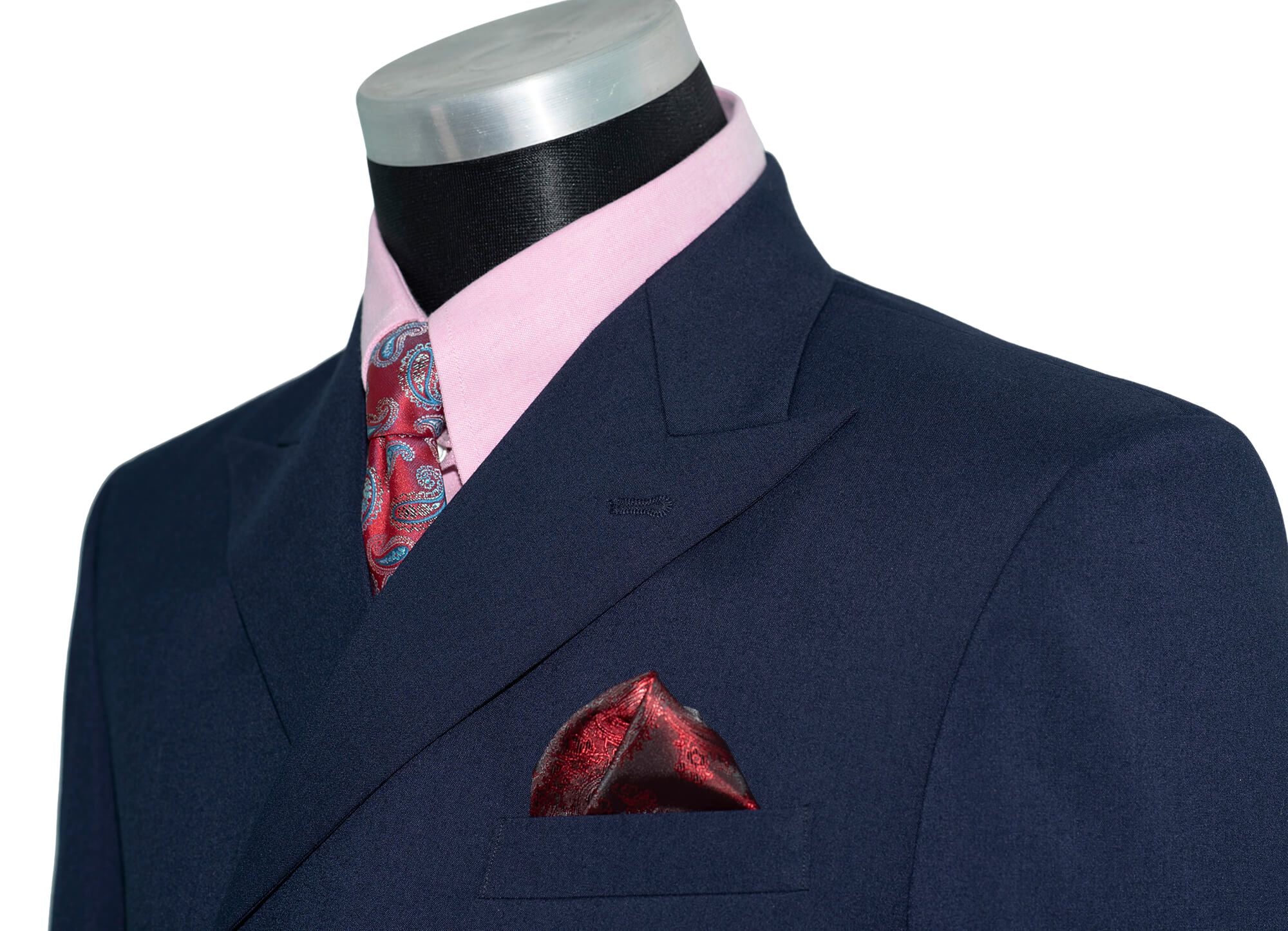 David Waller 3/6 Button Navy Blue Double Breasted Mod Suit