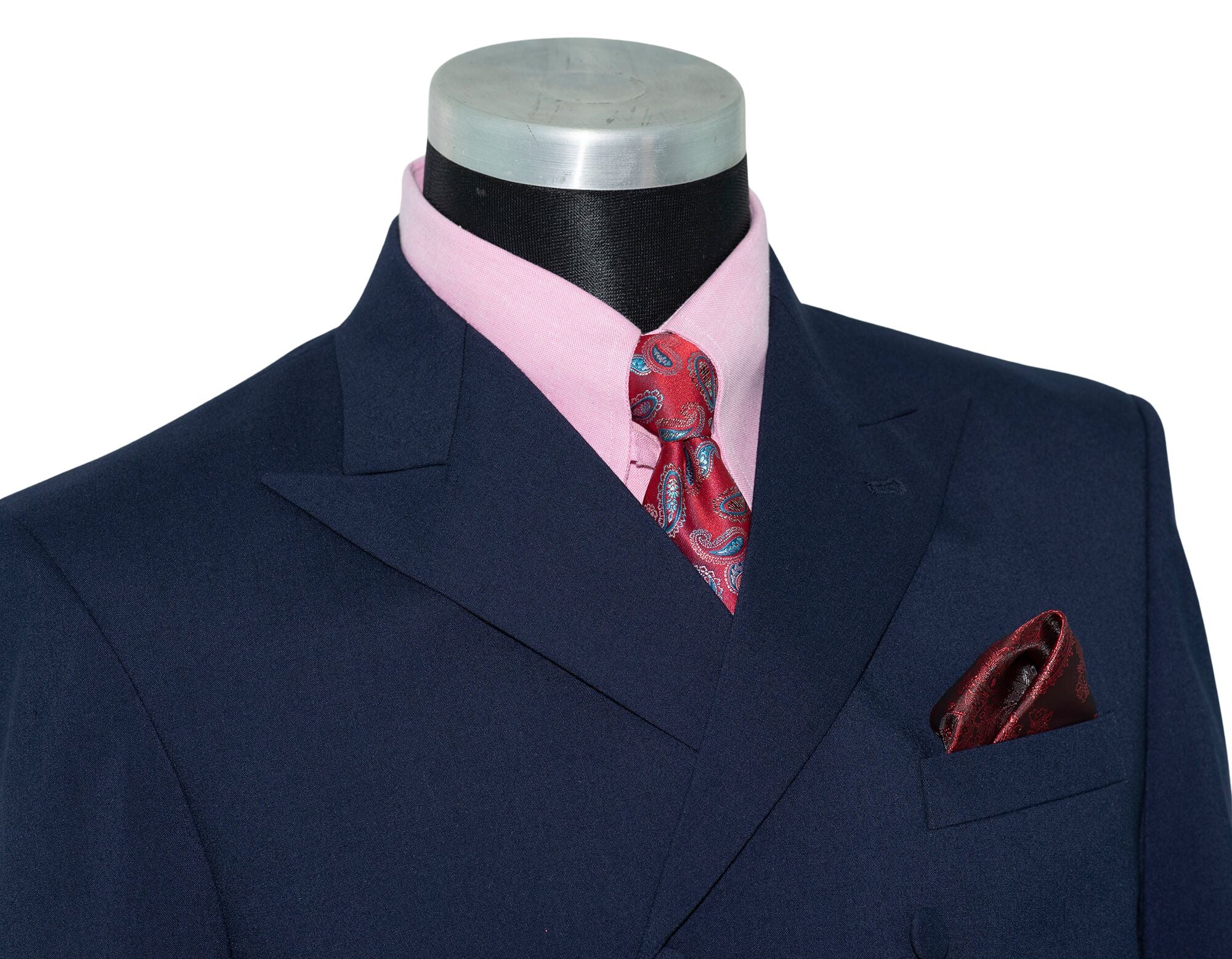 David Waller 3/6 Button Navy Blue Double Breasted Mod Suit