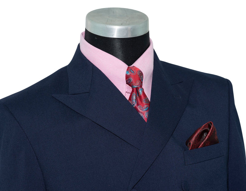 David Waller 3/6 Button Navy Blue Double Breasted Mod Suit
