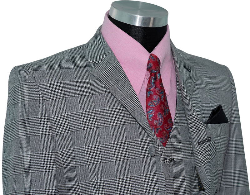 Kenney Jones Prince of Wales Grey 3 Piece Mod Suit