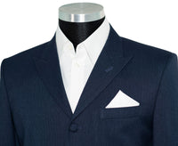Weller Midnight Blue Peak Lapel 4 Button Mod Suit