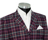 Tommy Moore Multicolor Tartan Check Peak Lapel 4 Button Mod Blazer
