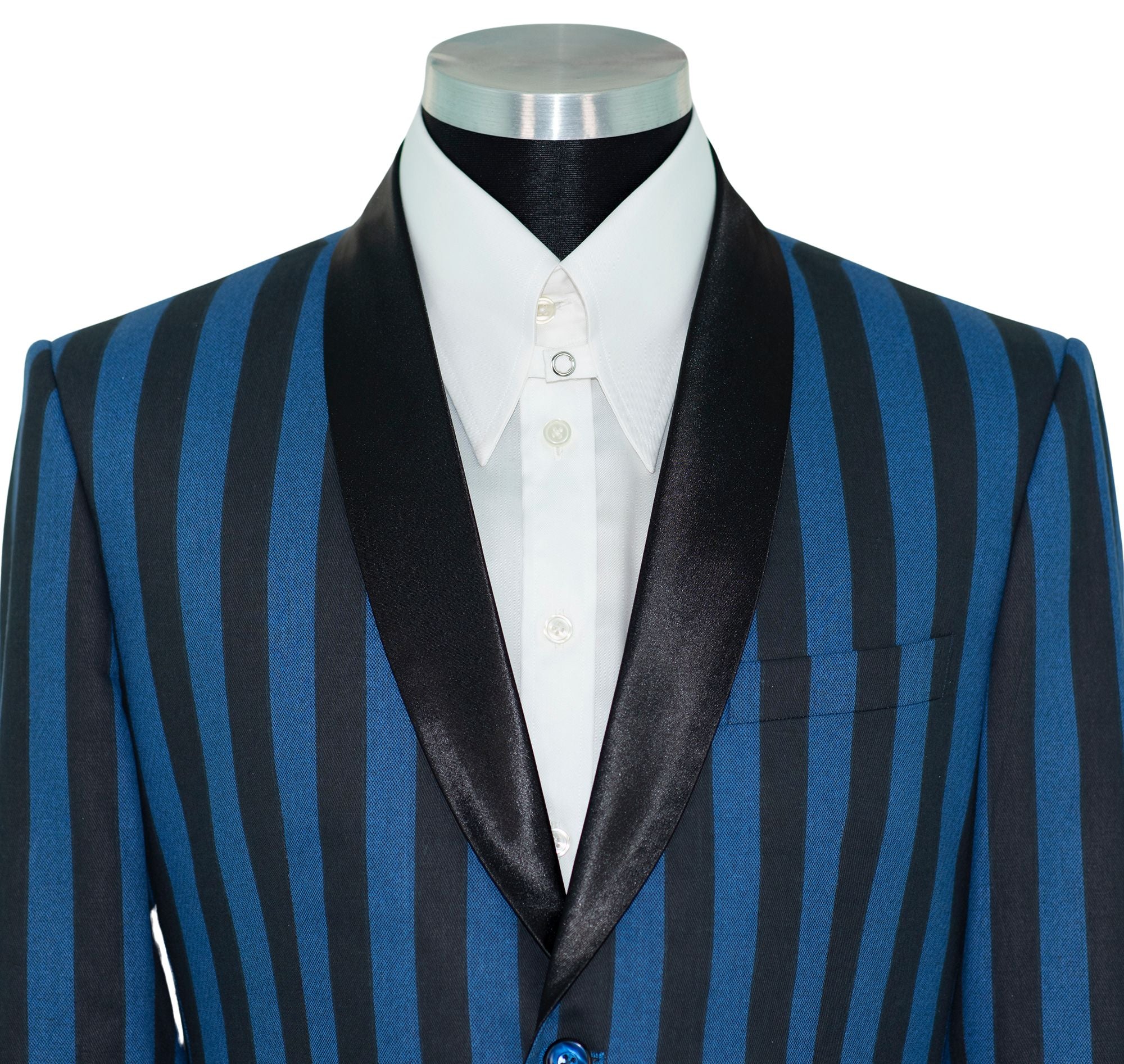 Jimmy Blue & Black Striped Boating Mod Blazer