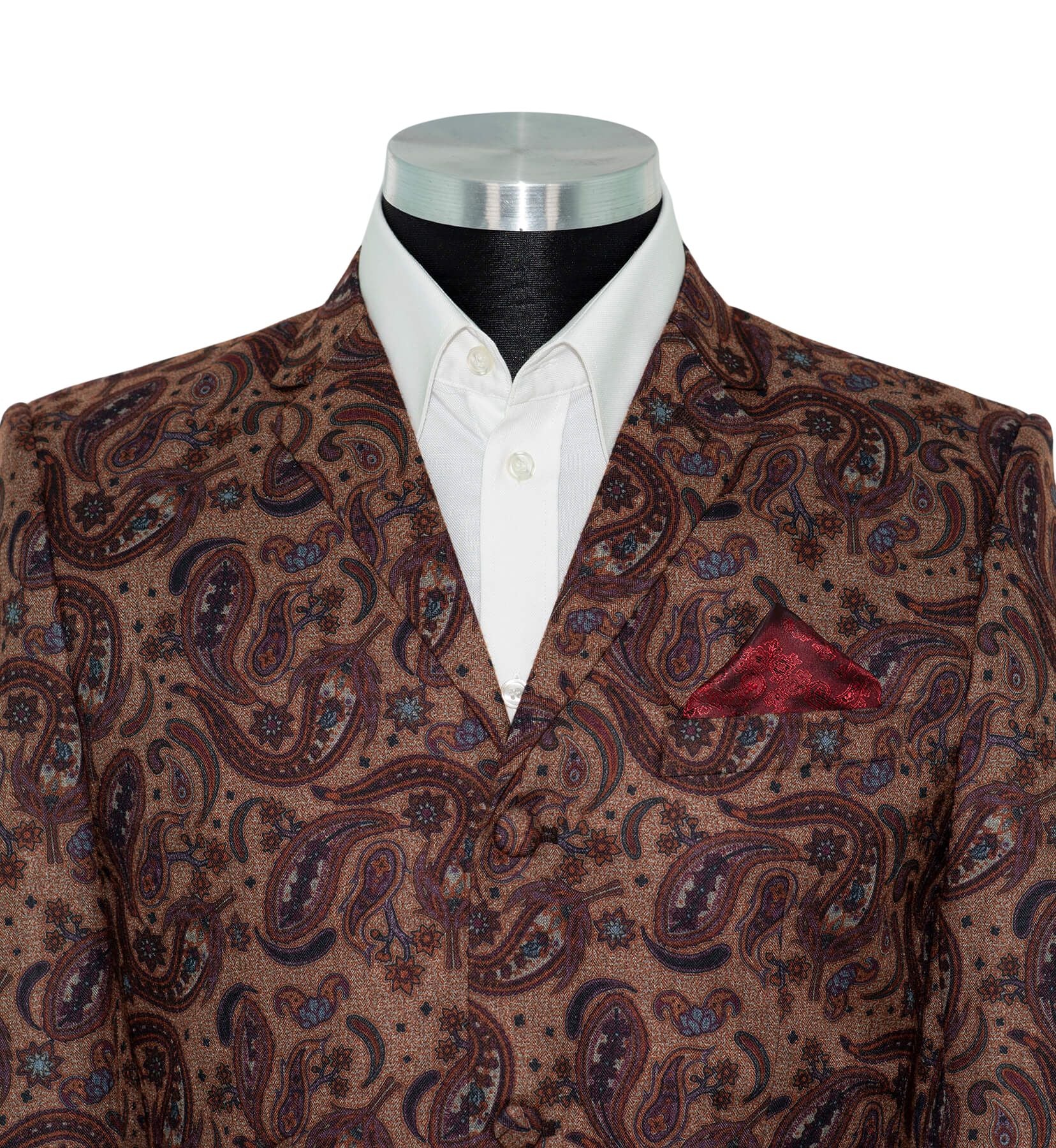 Steve Marriott 65's Brown Contrast Paisley Mod Blazer