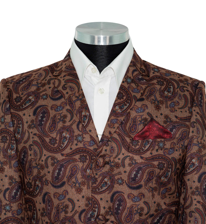 Steve Marriott 65's Brown Contrast Paisley Mod Blazer