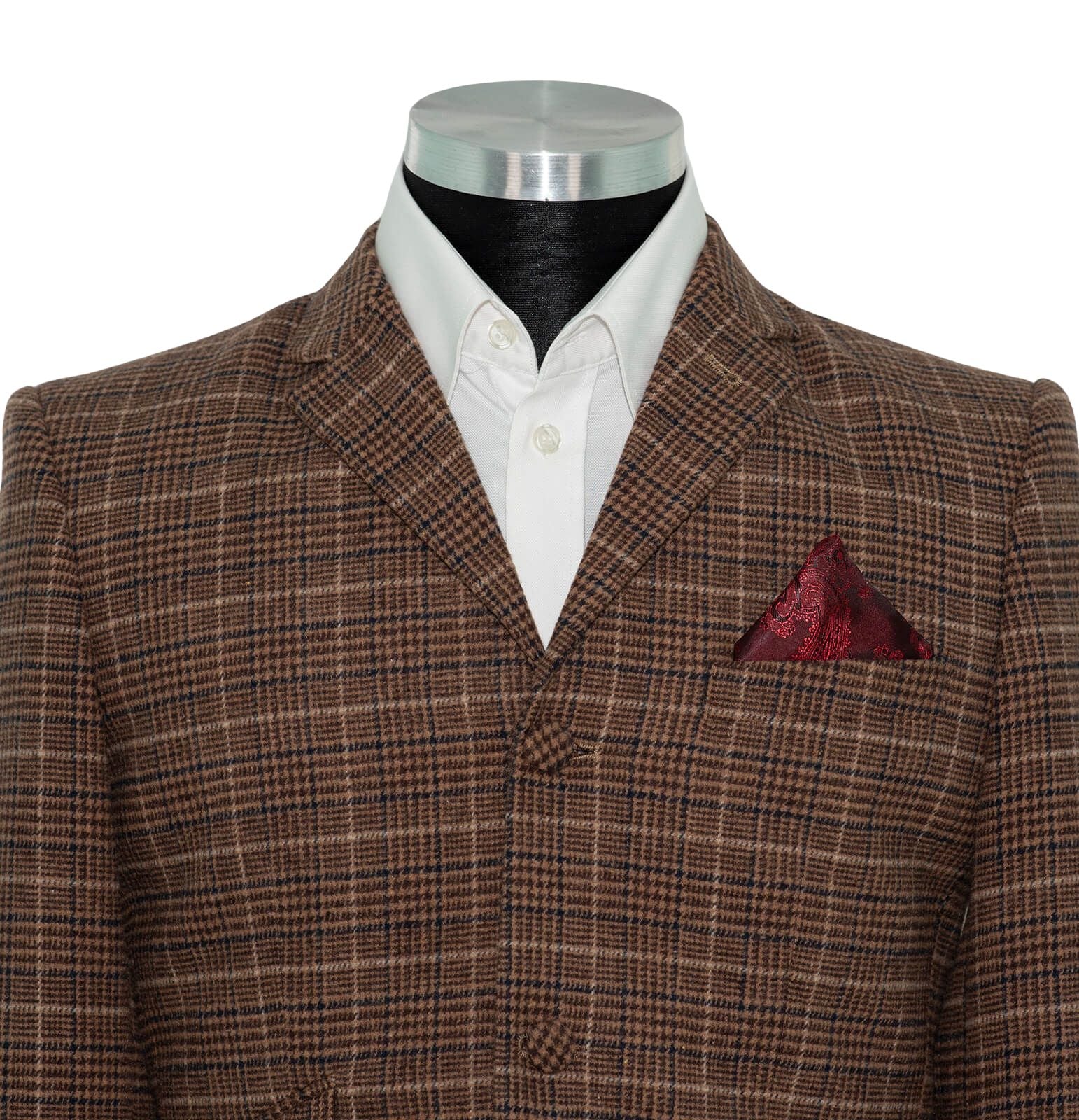 Kenny Jones Tweed Dark Brown Check Winter Mod Blazer