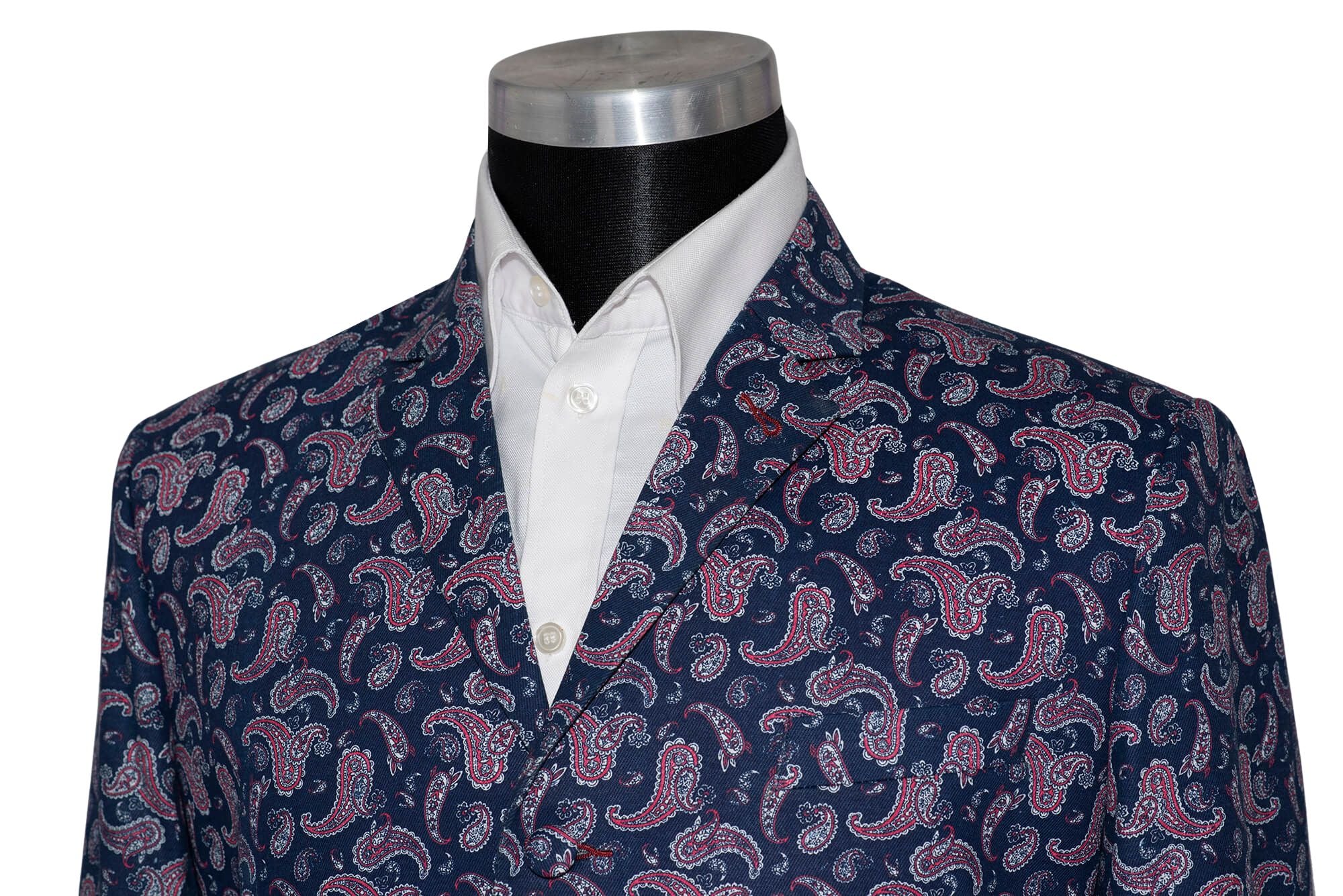 Steve Marriott 60's Navy Blue Purple Paisley Mod Blazer