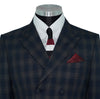 Weller Navy & Grey Check 3/6 Button Doublebreasted Mod Blazer