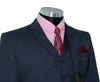 Bruce Foxton Navy Herringbone 3 Piece Suit