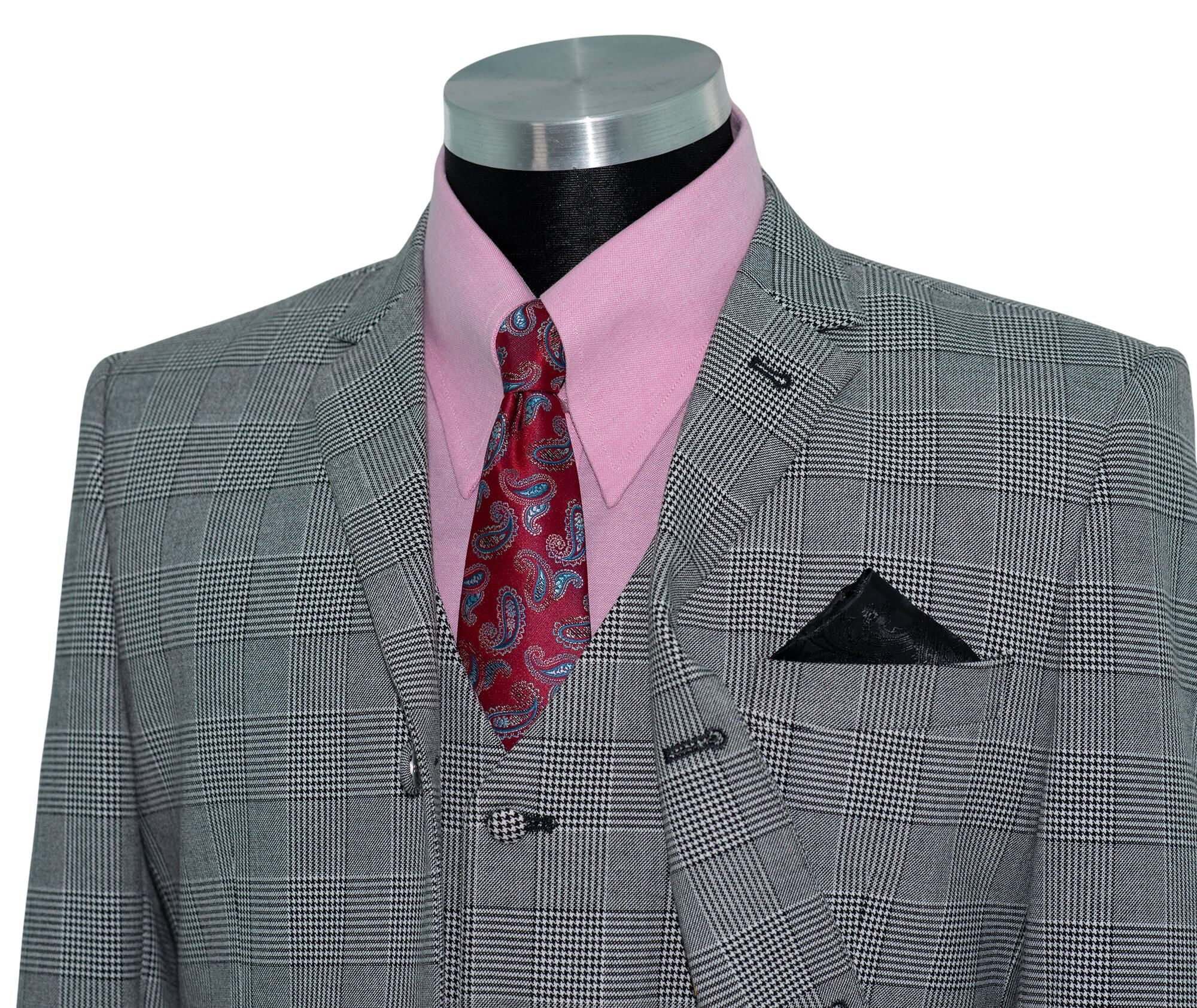 Kenney Jones Prince of Wales Grey 3 Piece Mod Suit