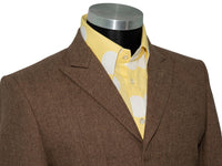 SALE Kenny Jones Tweed Brown Herringbone Winter Mod Blazer (40 Regular)
