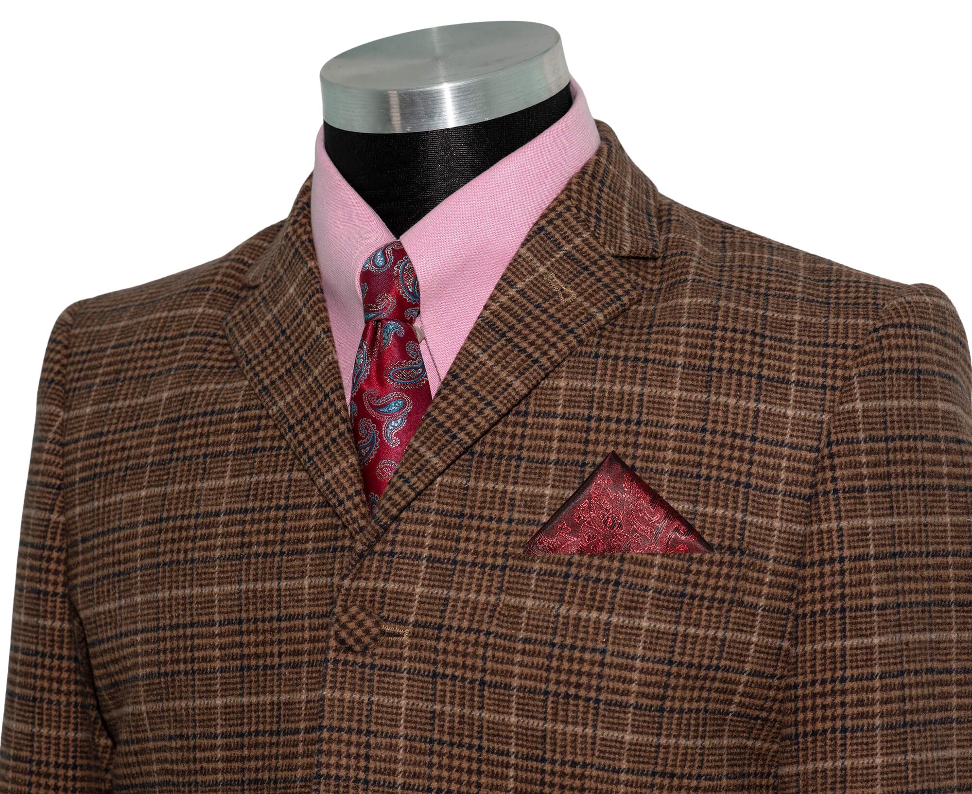 Ricky Huxley Tweed Brown Check Suit 1960's